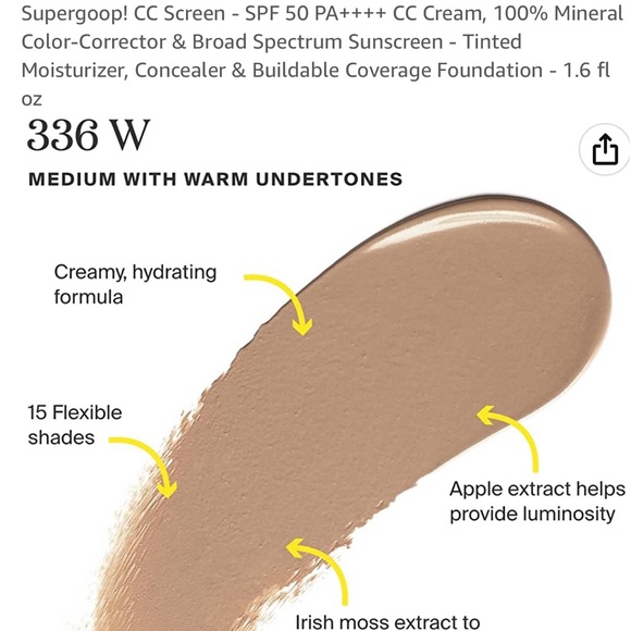 Supergoop cc screen SPF50 - Picture 2 of 2